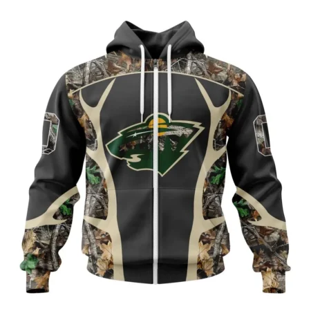 NHL Personalized Name And Number, Minnesota Wild Special Camo Hunting Design ,QTNHL Personalized Name And Number,080524B2210