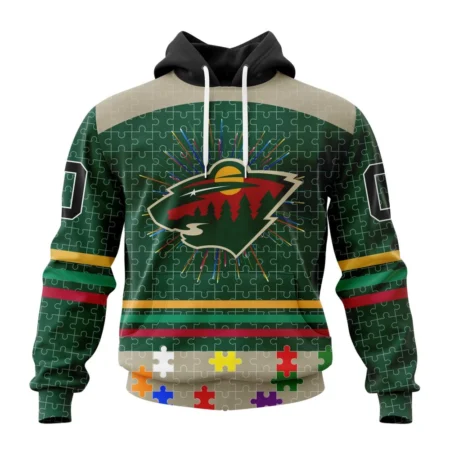 NHL Minnesota Wild, Specialized Fearless Aganst Autism ,QTNHL080524A2522