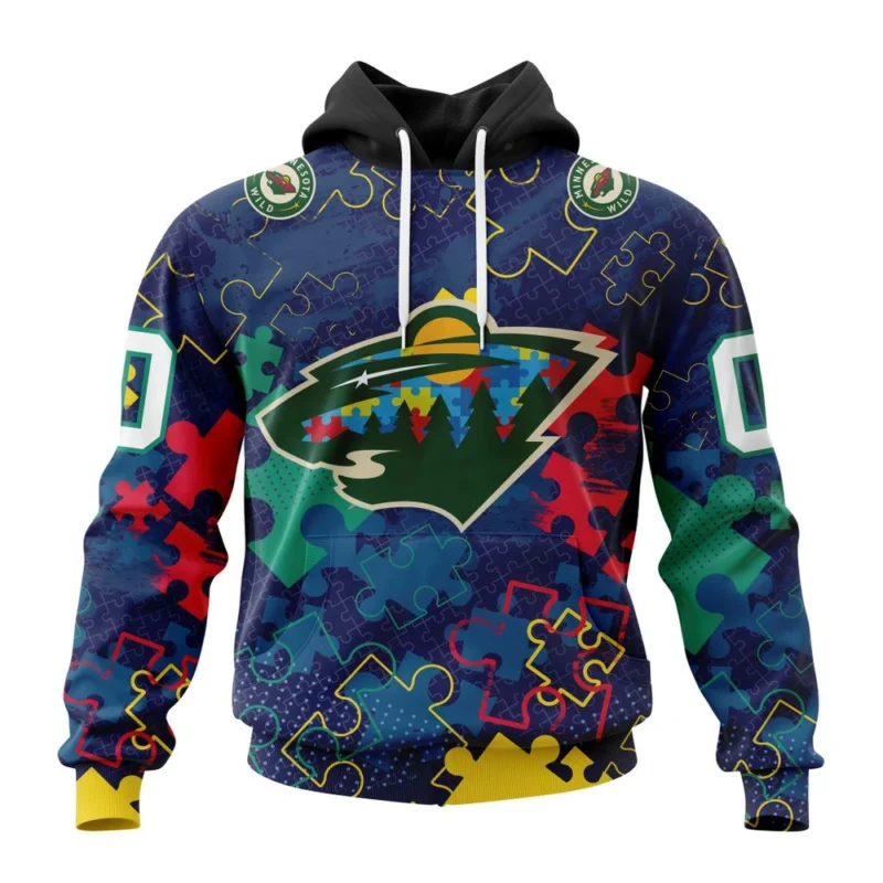 NHL Minnesota Wild, Specialized Fearless Aganst Autism,QTNHL080524A2628