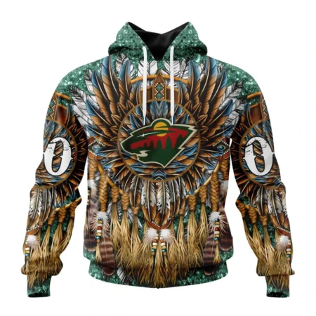 NHL Minnesota Wild Special Native Costume Design,QTNHL080524A2739