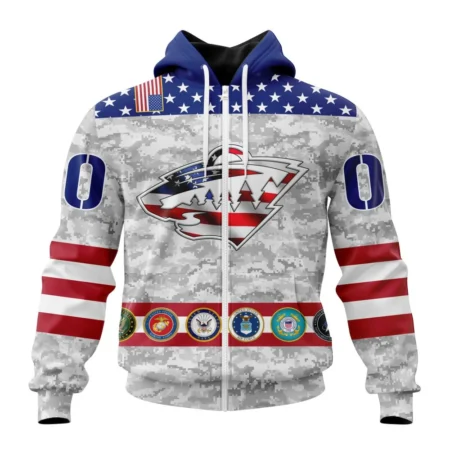 NHL Personalized Name And Number, Minnesota Wild Armed Forces Appreciation,QTNHL Personalized Name And Number,080524B2770