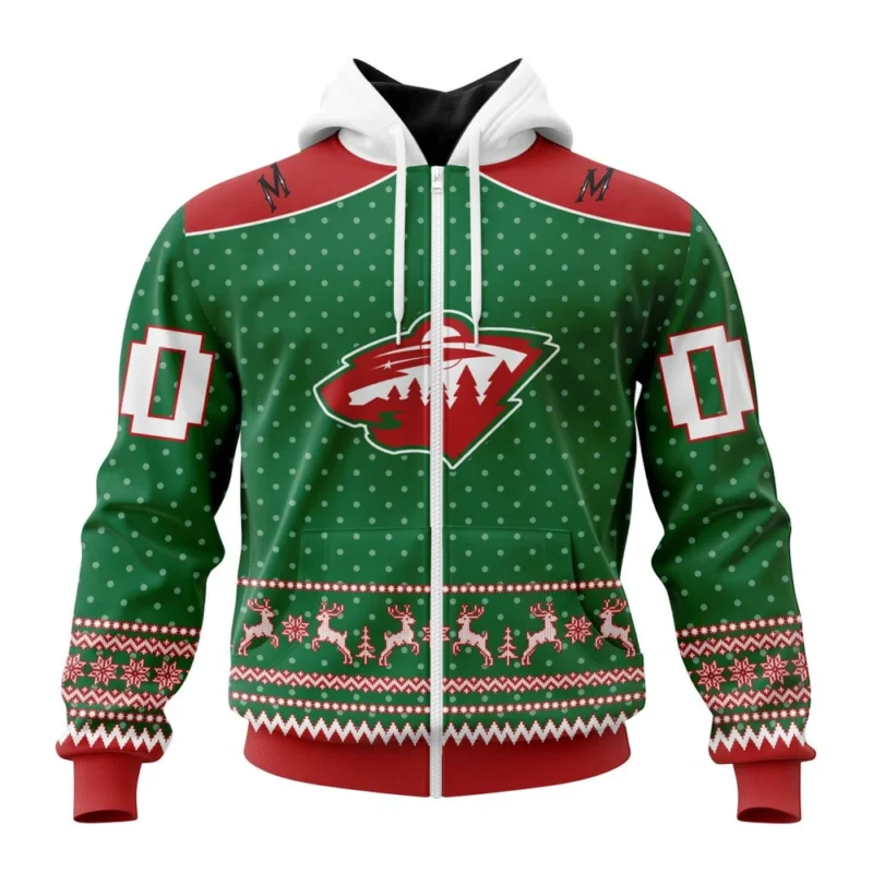 NHL Minnesota Wild Special Christmas Apparel,QTNHL 080524B3042