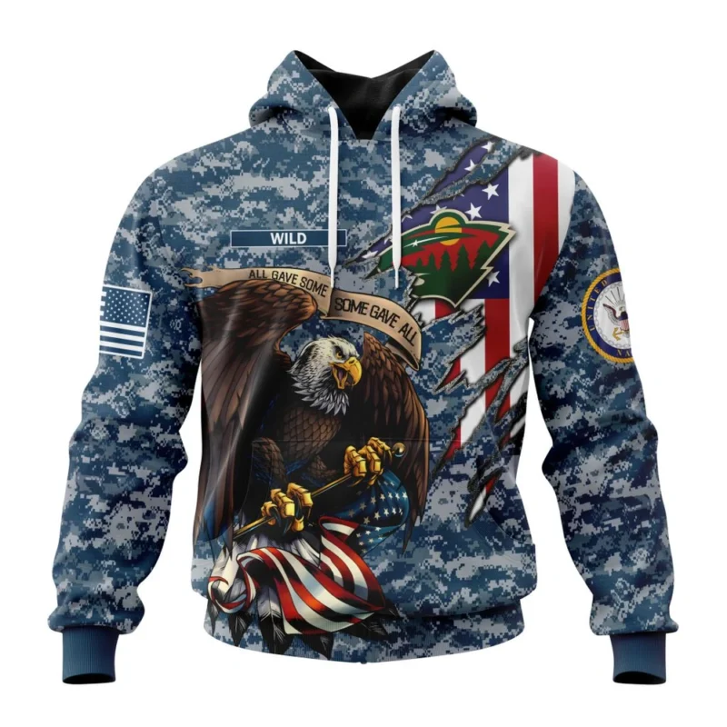 NHL Minnesota Wild Honor Us Navy Veterans,QTNHL080524A3152