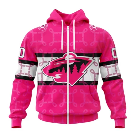 NHL Minnesota Wild, Specialized Design I Pink I Can, In October We Wear Pink Breast Cancer,QTNHL 080524B3621