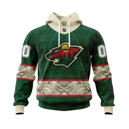 Minnesota Wild, Specialized Native With Samoa Culture ,QTNHL080524A3937