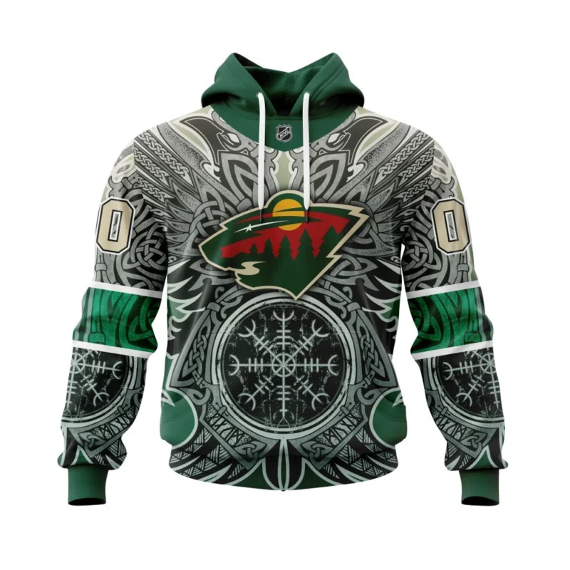 Minnesota Wild , Specialized Norse Viking Symbols,QTNHL080524A417