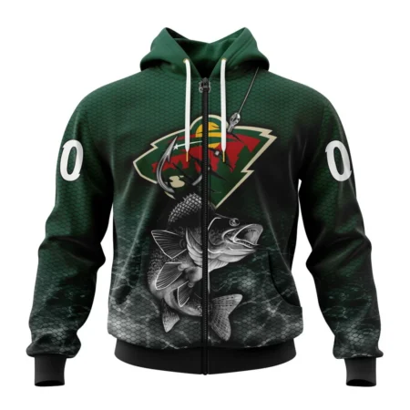 NHL Personalized Name And Number, Minnesota Wild, Specialized Fishing Style,QTNHL Personalized Name And Number,080524B425