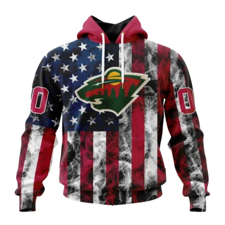 NHL Minnesota Wild Special Design For Independence Day The Fourth Of July,QTNHL080524A489