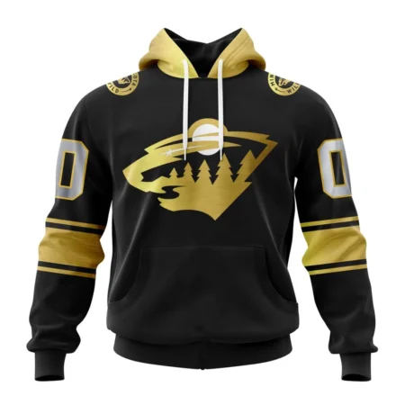 NHL Minnesota Wild Special Black And Gold Design,QTNHL080524A771