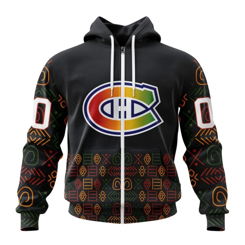 NHL Personalized Name And Number, Montreal Canadiens Special Design For Black History Month,QTNHL Personalized Name And Number,080524B1060