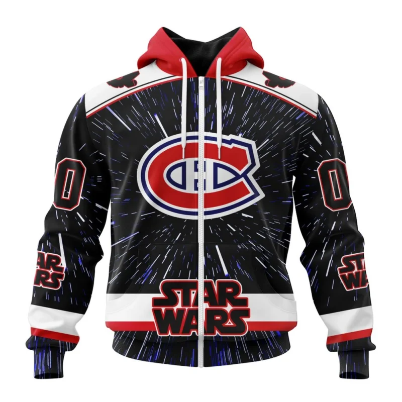 NHL Personalized Name And Number, Montreal Canadiens Special Star Wars Design,QTNHL Personalized Name And Number,080524B1123