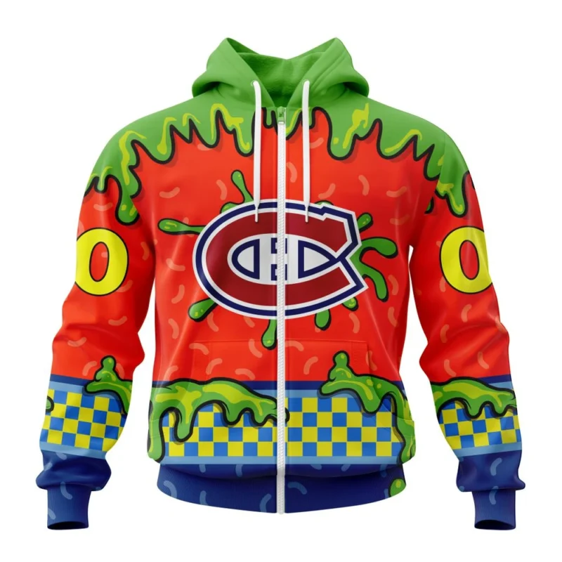 NHL Personalized Name And Number, Montreal Canadiens Special Nickelodeon Design,QTNHL Personalized Name And Number,080524B1183