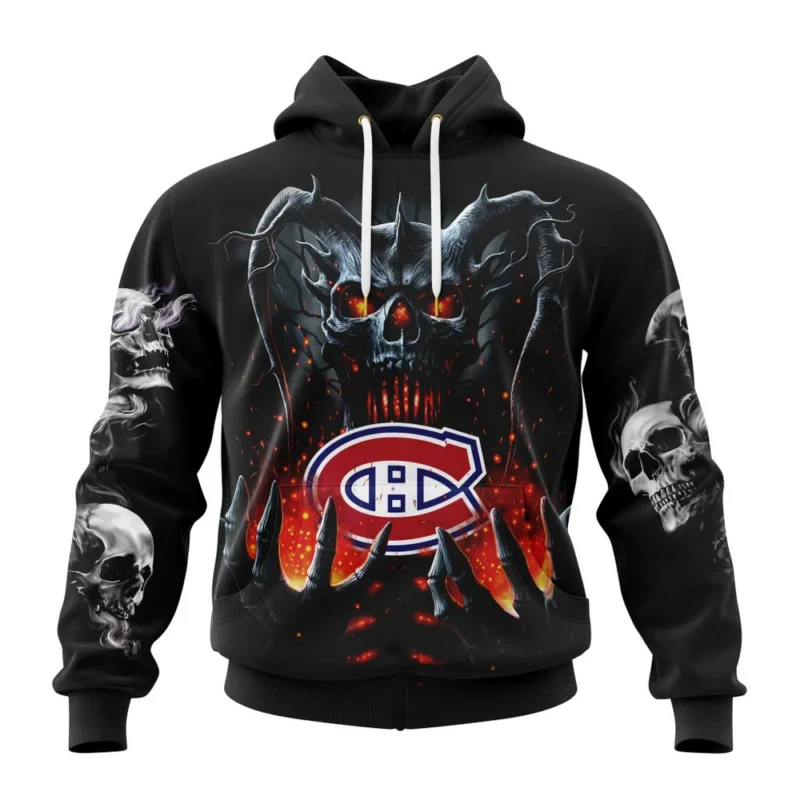 NHL Montreal Canadiens Special Skull Art Design,QTNHL080524A1216