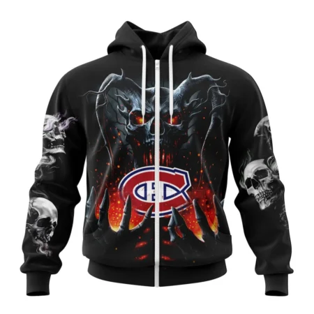 NHL Personalized Name And Number, Montreal Canadiens Special Skull Art Design,QTNHL Personalized Name And Number,080524B1216