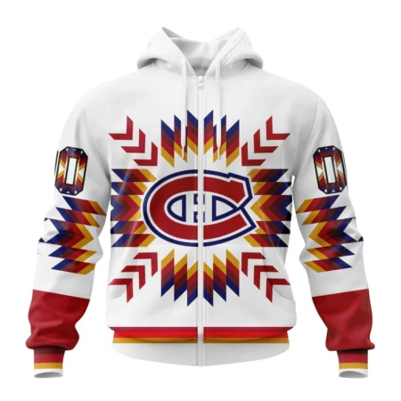 NHL Personalized Name And Number, Montreal Canadiens Special Design With Native Pattern,QTNHL Personalized Name And Number,080524B1581