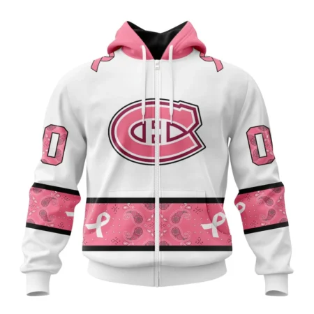 NHL Personalized Name And Number, Montreal Canadiens In Classic Style With Paisley, In October We Wear Pink Breast Cancer,QTNHL Personalized Name And Number,080524B1672