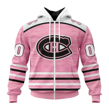 NHL Personalized Name And Number, Montreal Canadiens Special Pink Fight Breast Cancer Design,QTNHL Personalized Name And Number,080524B1746