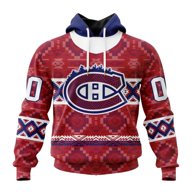 NHL Montreal Canadiens Special Design With Native Pattern,QTNHL080524A182