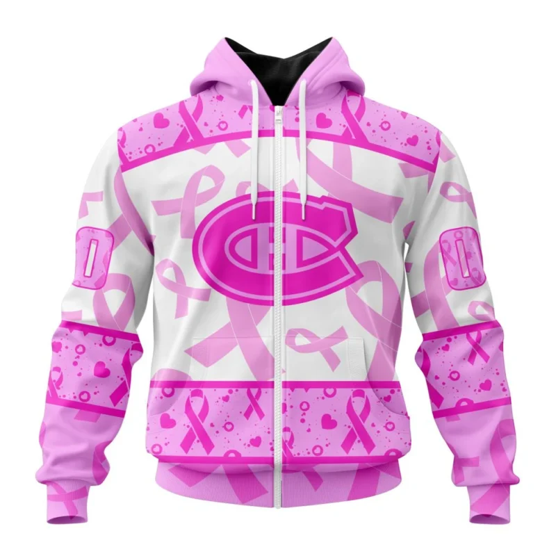 NHL Personalized Name And Number, Montreal Canadiens Special Pink October Breast Cancer Awareness Month,QTNHL Personalized Name And Number,080524B1864