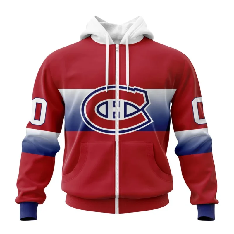 NHL Personalized Name And Number, Montreal Canadiens Personalize Gradient Series Concept,QTNHL Personalized Name And Number,080524B188