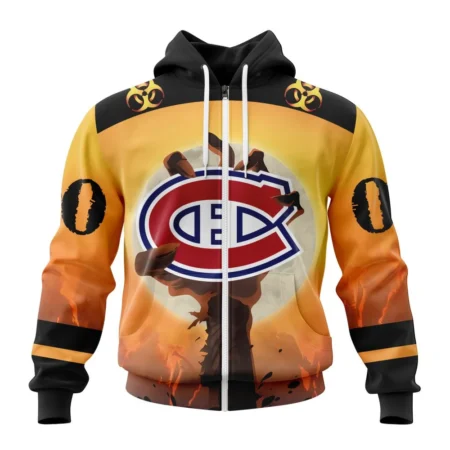 NHL Personalized Name And Number, Montreal Canadiens Special Zombie Design For Halloween,QTNHL Personalized Name And Number,080524B1939