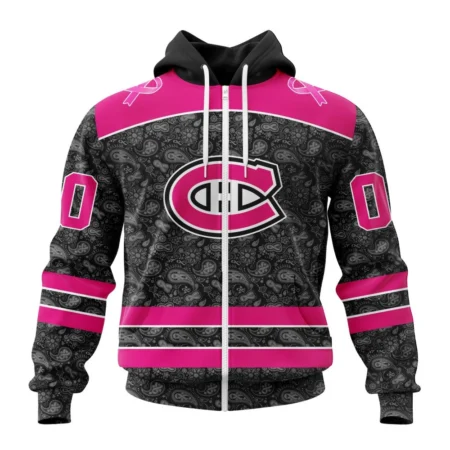 NHL Personalized Name And Number, Montreal Canadiens Special Pink In The Rink Fight Breast Cancer,QTNHL Personalized Name And Number,080524B2085