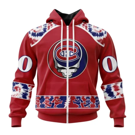 NHL Personalized Name And Number, Montreal Canadiens Special Grateful Dead Design,QTNHL Personalized Name And Number,080524B2196