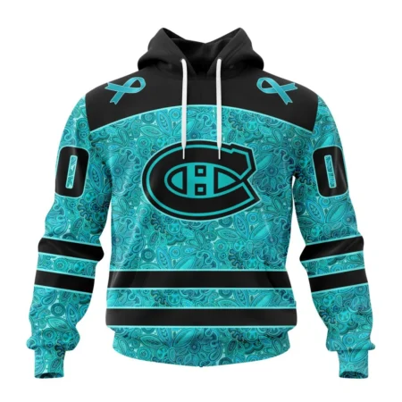 NHL Montreal Canadiens Special Design Fight Ovarian Cancer,QTNHL080524A2420