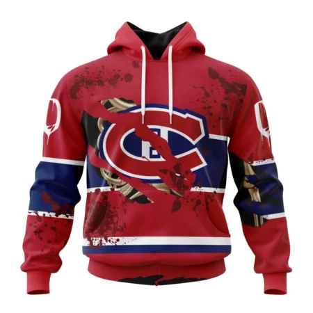 NHL Montreal Canadiens, Specialized Design Jersey With Your Ribs For Halloween,QTNHL080524A3507