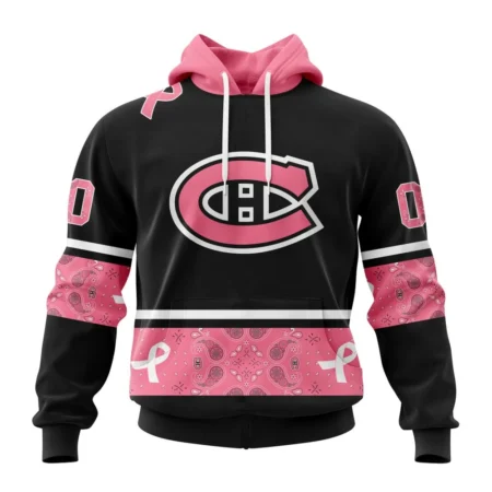 NHL Montreal Canadiens, Specialized Design In Classic Style With Paisley, In October We Wear Pink Breast Cancer,QTNHL080524A3593