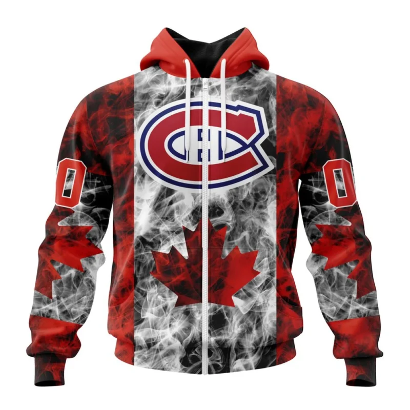 NHL Personalized Name And Number, Montreal Canadiens Special Design For Canada Day,QTNHL Personalized Name And Number,080524B490