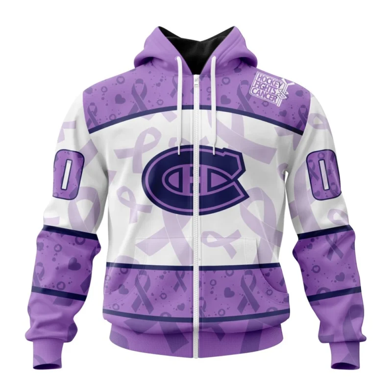 NHL Personalized Name And Number, Montreal Canadiens Special Lavender Fight Cancer,QTNHL Personalized Name And Number,080524B52