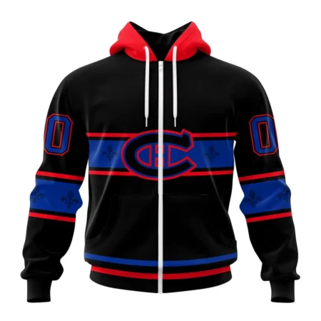 NHL Personalized Name And Number, Montreal Canadiens Special Blackout Design,QTNHL Personalized Name And Number,080524B600