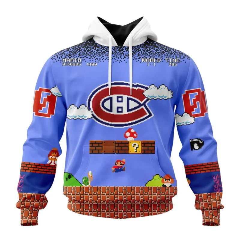 NHL Montreal Canadiens Special Kits With Super Mario Game Design,QTNHL080524A8