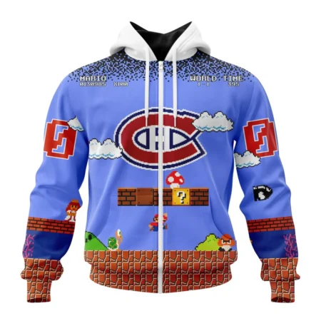 NHL Personalized Name And Number, Montreal Canadiens Special Kits With Super Mario Game Design,QTNHL Personalized Name And Number,080524B8