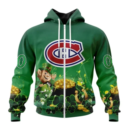 NHL Personalized Name And Number, Montreal Canadiens Special Design For St. Patrick' Day,QTNHL Personalized Name And Number,080524B902