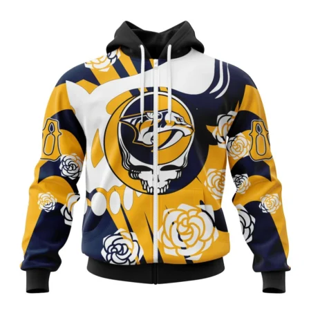 NHL Personalized Name And Number, Nashville Predators Special Grateful Dead Design,QTNHL Personalized Name And Number,080524B1276