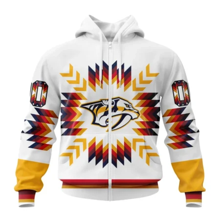 NHL Personalized Name And Number, Nashville Predators Special Design With Native Pattern,QTNHL Personalized Name And Number,080524B1579