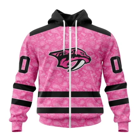 NHL Personalized Name And Number, Nashville Predators Special Pink Fight Breast Cancer,QTNHL Personalized Name And Number,080524B1639