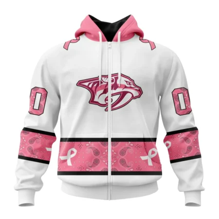 NHL Personalized Name And Number, Nashville Predators In Classic Style With Paisley, In October We Wear Pink Breast Cancer,QTNHL Personalized Name And Number,080524B1669