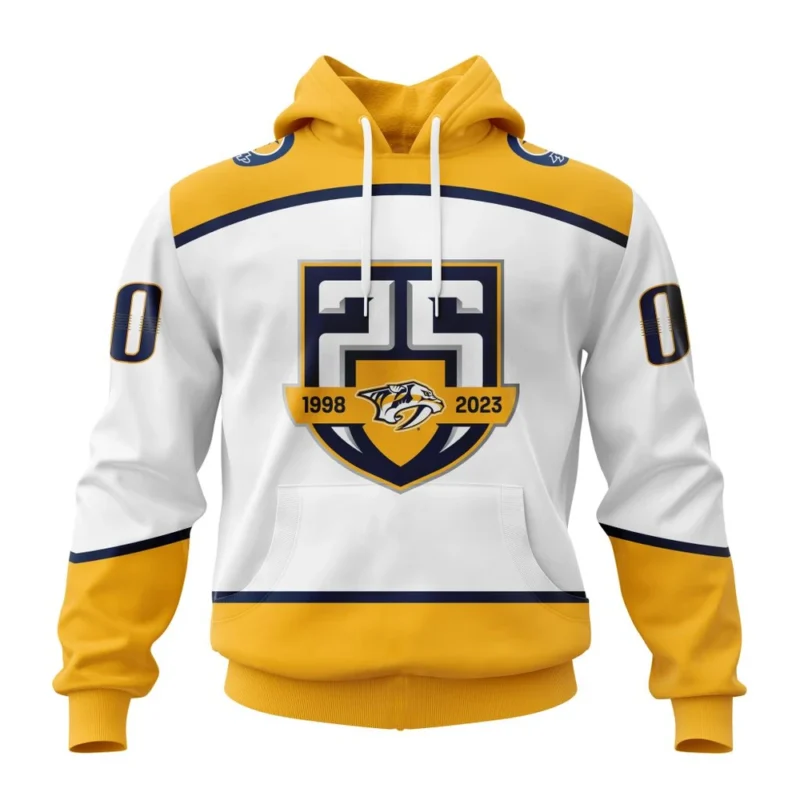 NHL Nashville Predators  Away With 25Th Anniversary Logo,QTNHL080524A1691