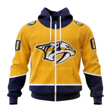 NHL Personalized Name And Number, Nashville Predators  Home Kits,QTNHL Personalized Name And Number,080524B1692