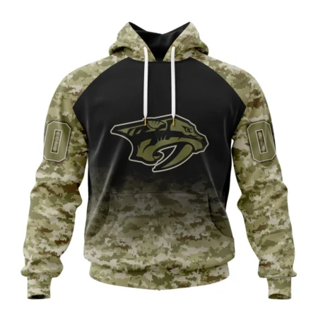 NHL Nashville Predators Special Camo Design For Veterans Day,QTNHL080524A1776