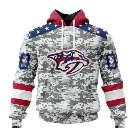 NHL Nashville Predators Special Camo Design For Veterans Day,QTNHL080524A1803