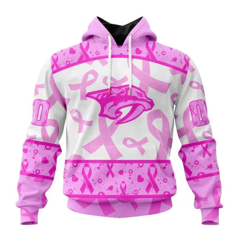 NHL Nashville Predators Special Pink October Breast Cancer Awareness Month,QTNHL080524A1861