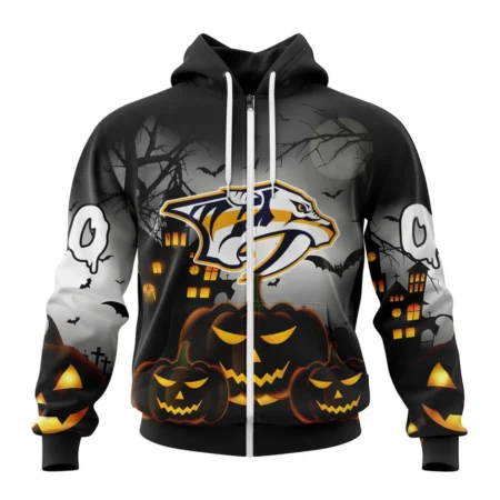 NHL Personalized Name And Number, Nashville Predators Special Design For Halloween,QTNHL Personalized Name And Number,080524B1995