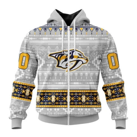 NHL Personalized Name And Number, Nashville Predators Special Native Design,QTNHL Personalized Name And Number,080524B2056