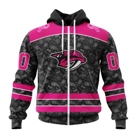 NHL Personalized Name And Number, Nashville Predators Special Pink In The Rink Fight Breast Cancer,QTNHL Personalized Name And Number,080524B2083