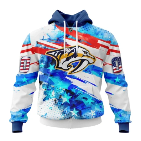 Nashville Predators, Special Concept For Independence Day,QTNHL080524A2134