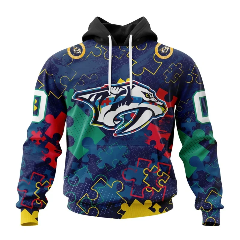 NHL Nashville Predators, Specialized Fearless Aganst Autism,QTNHL080524A2626